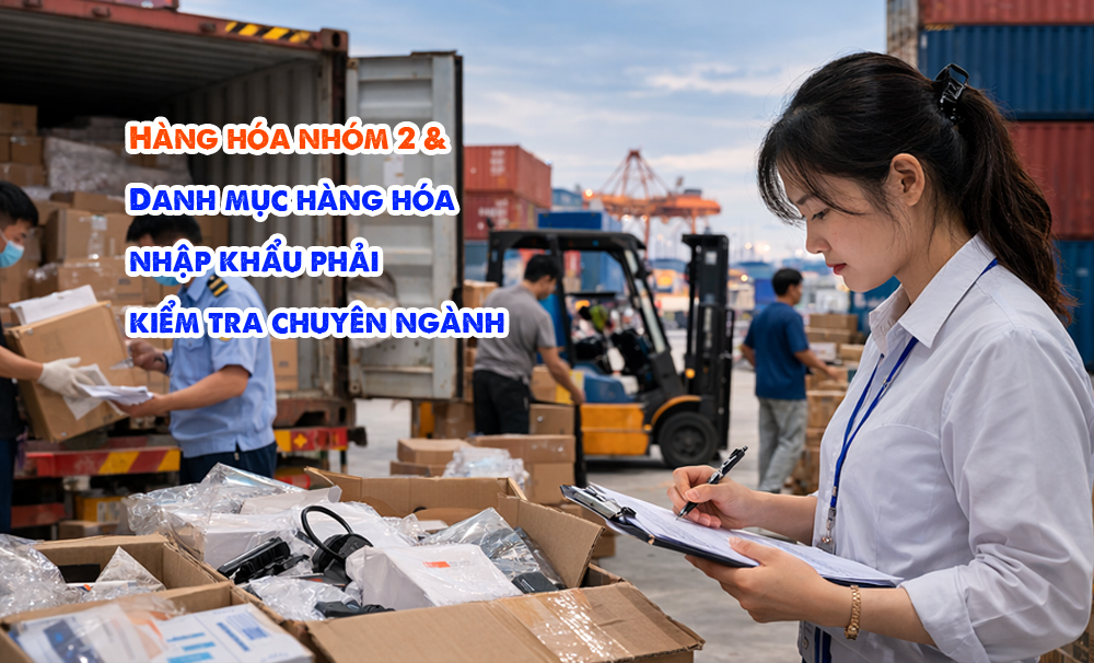 Hàng hóa nhóm 2 & Danh mục hàng hóa nhập khẩu phải kiểm tra chuyên ngành
