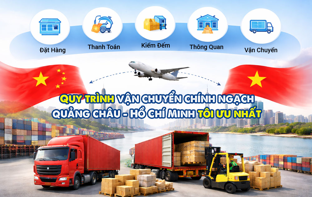 Vận chuyển chính ngạch hàng Quảng Châu về Sài Gòn 3–5 ngày