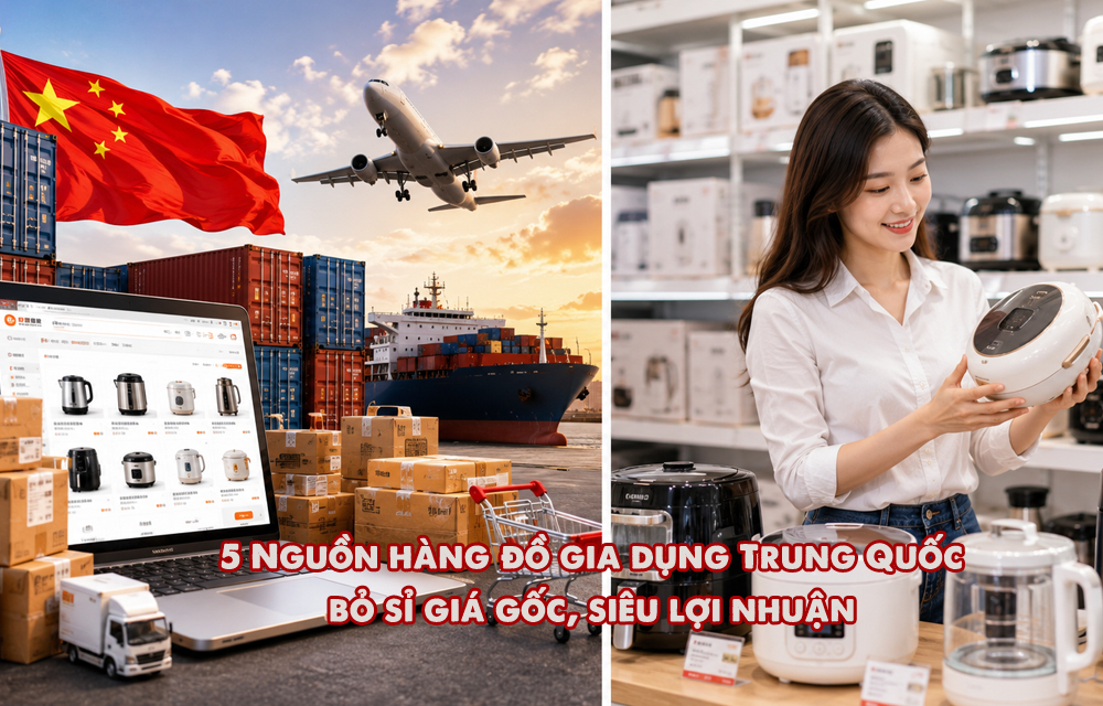 5 Nguồn hàng đồ gia dụng Trung Quốc bỏ sỉ giá gốc, siêu lợi nhuận