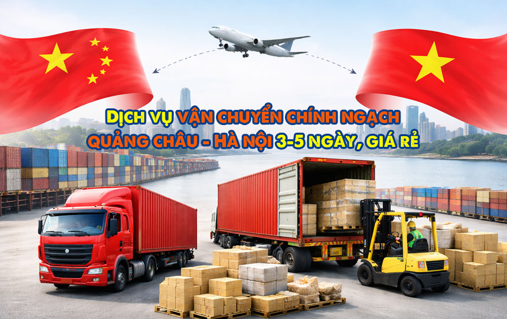 Vận Chuyển Chính Ngạch Quảng Châu về Hà Nội Chỉ 3-5 Ngày