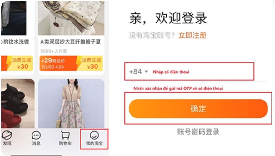 Hướng dẫn cách order Taobao về Việt Nam