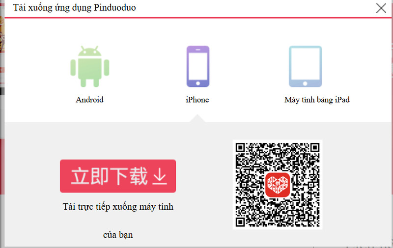 Cách tự Order mua hàng Pinduodu về Việt Nam