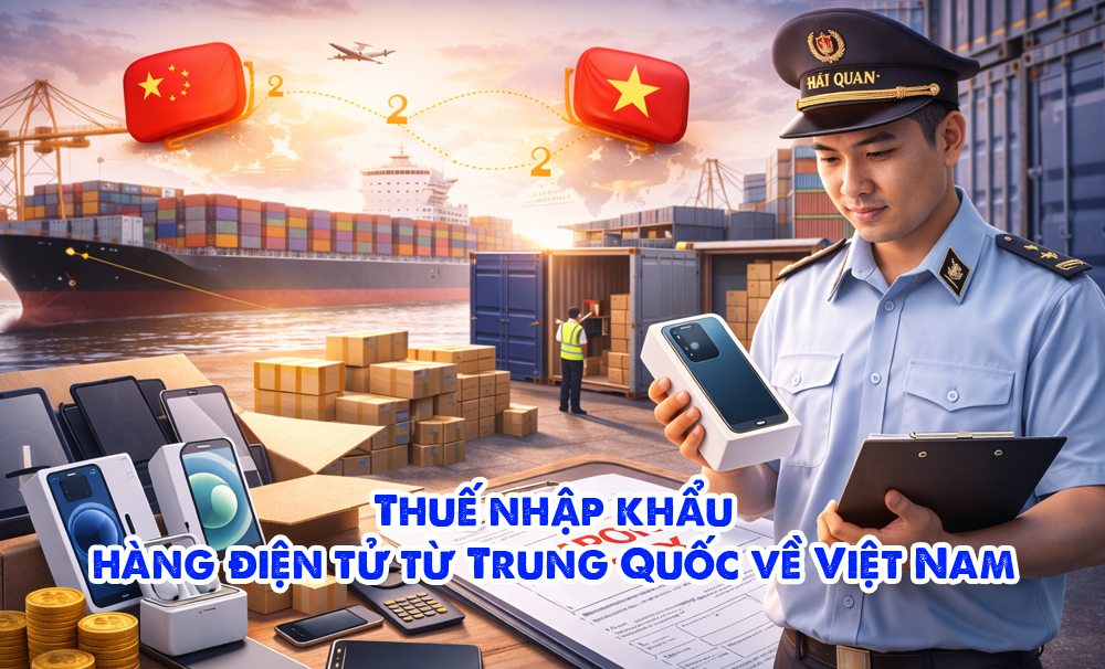 Thuế nhập khẩu hàng điện tử từ Trung Quốc về Việt Nam